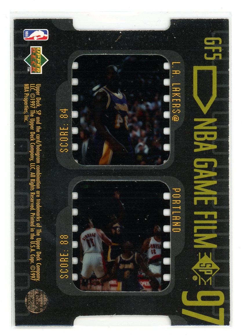 1996-97 SP #GF5 Shaquille O'Neal Game Film