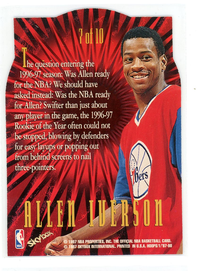 1997-98 Skybox Hoops #7 Allen Iverson HOOPerstars