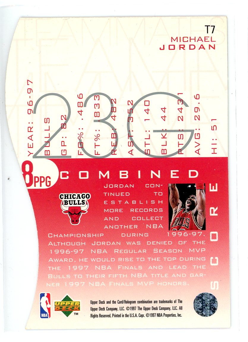 1997-98 Upper Deck #T7 Michael Jordan Teammates