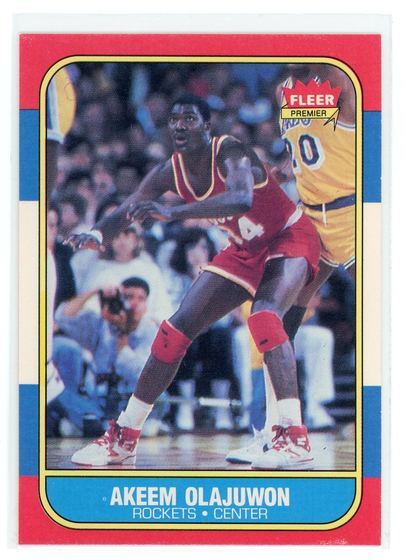 1986-87 Fleer #82 Akeem Olajuwon Premier