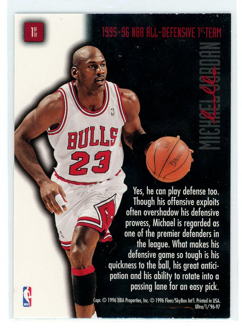 1996-97 Fleer Ultra #1 Michael Jordan Full Court Trap