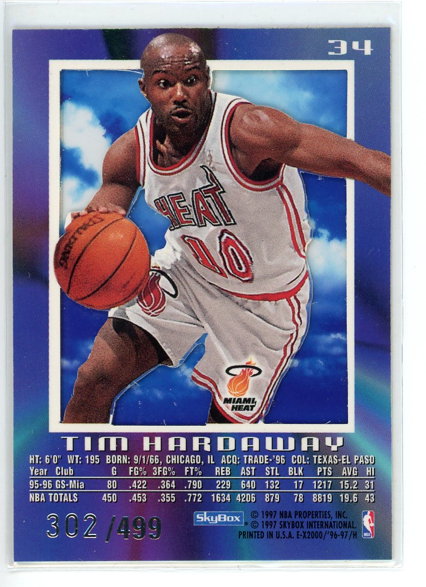 1997 Skybox #34 Tim Hardaway Credentials