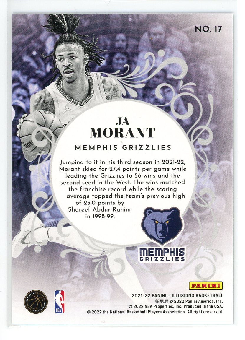 2022 Panini Illusions #17 Ja Morant King of Cards