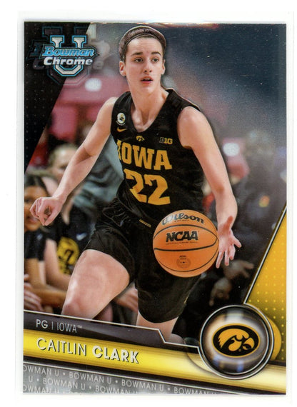 2024 Bowman University Chrome #34 Caitlin Clark Refractor
