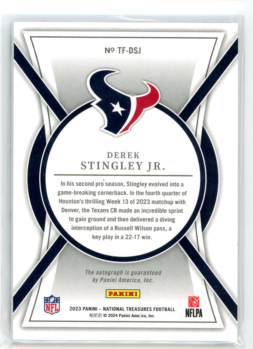 2024 Panini National Treasures #TF-DSJ Derek Stingley Jr. The Future Auto /25