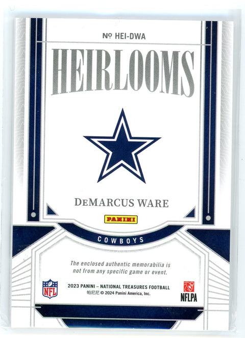 2023 Panini National Treasures #HEI-DWA DeMarcus Ware Heirlooms Patch Auto /49