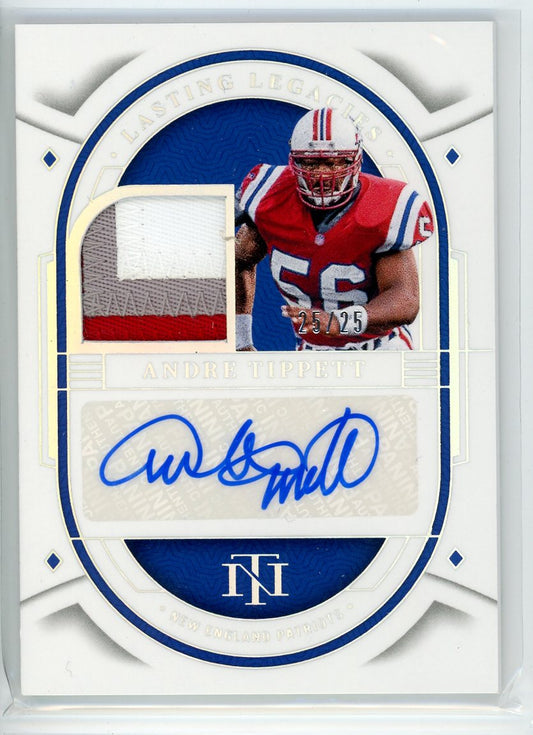 2023 Panini National Treasures #LLE-ATI Andre Tippet Lasting Legacies Patch Auto