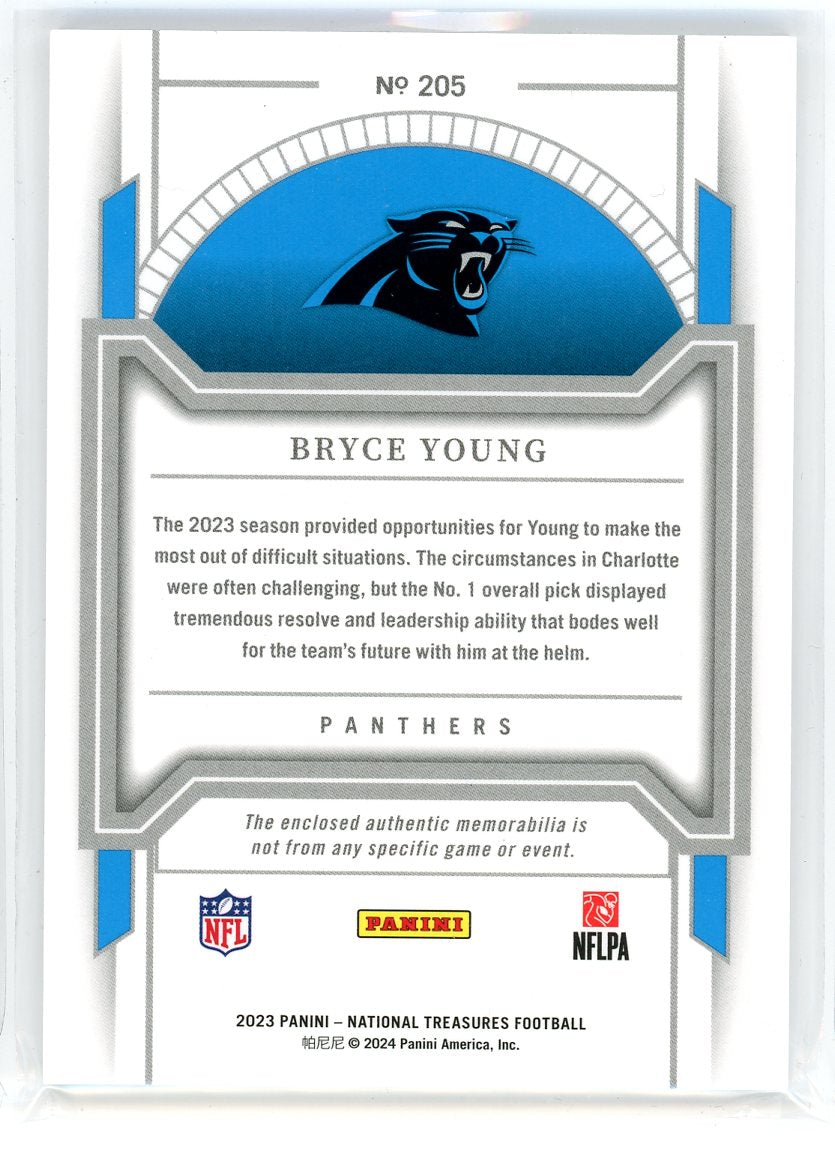 2023 Panini National Treasures #205 Bryce Young Rookie Patch