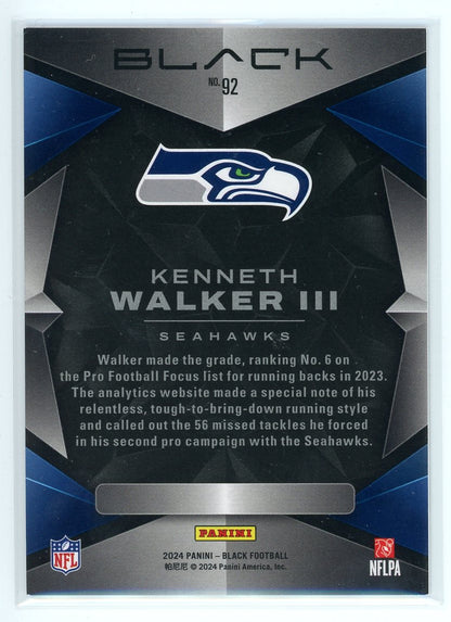2024 Panini Black #92 Kenneth Walker III Citrine /25