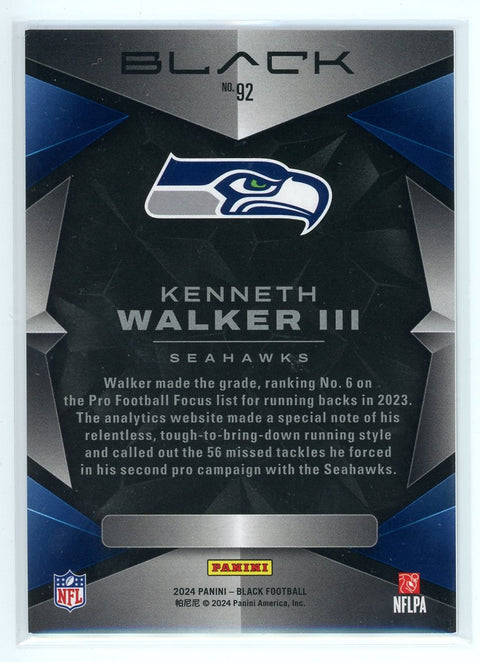2024 Panini Black #92 Kenneth Walker III Citrine /25