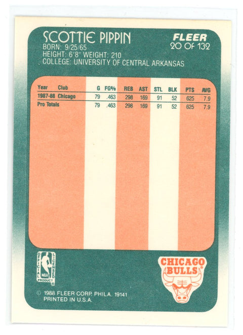 1988-89 Fleer #20 Scottie Pippen