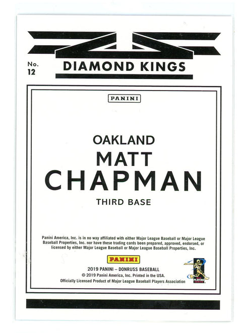 2019 Donruss #12 Matt Chapman Artist Proof #/10