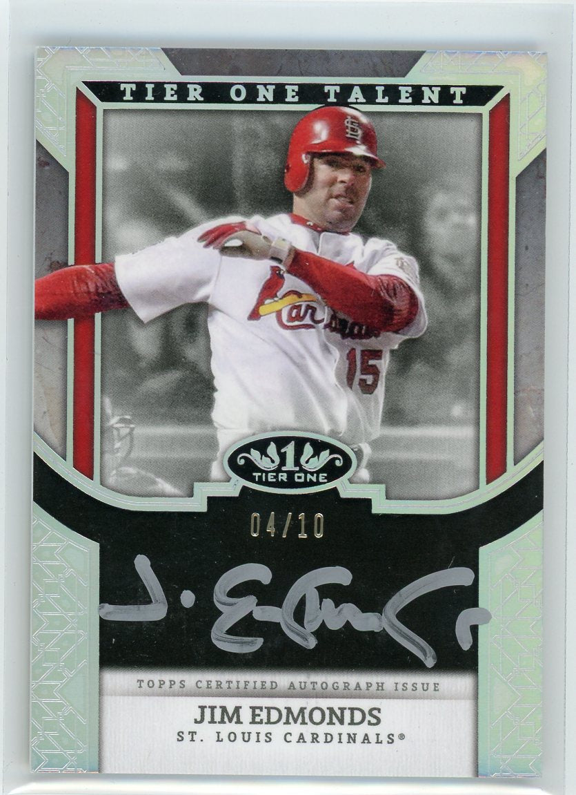 2024 Topps #TITA-JE Jim Edmonds Tier One Talent Auto /10