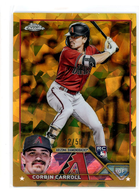 2023 Topps Chrome Saffire #401 Corbin Carroll Gold /50