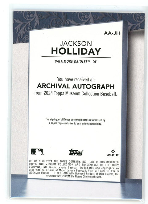 2024 Topps #AA-JH Jackson Holliday Archival Autograph /99