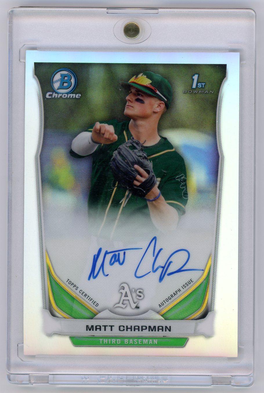2014 Bowman Chrome Mini #BCA-MCH Matt Chapman Draft Pick Auto Refractor