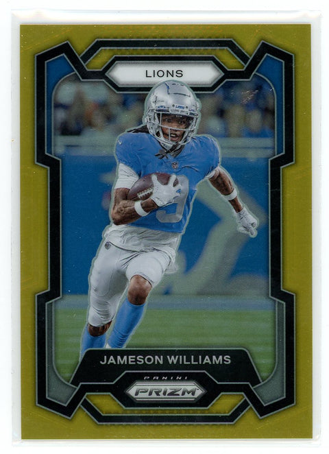 2023 Panini Prizm #99 Jameson Williams Gold Refractor /10