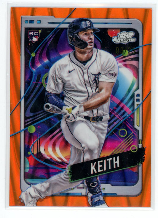 2024 Topps Chrome Cosmic #195 Colt Keith Orange Galactic Refractor /25