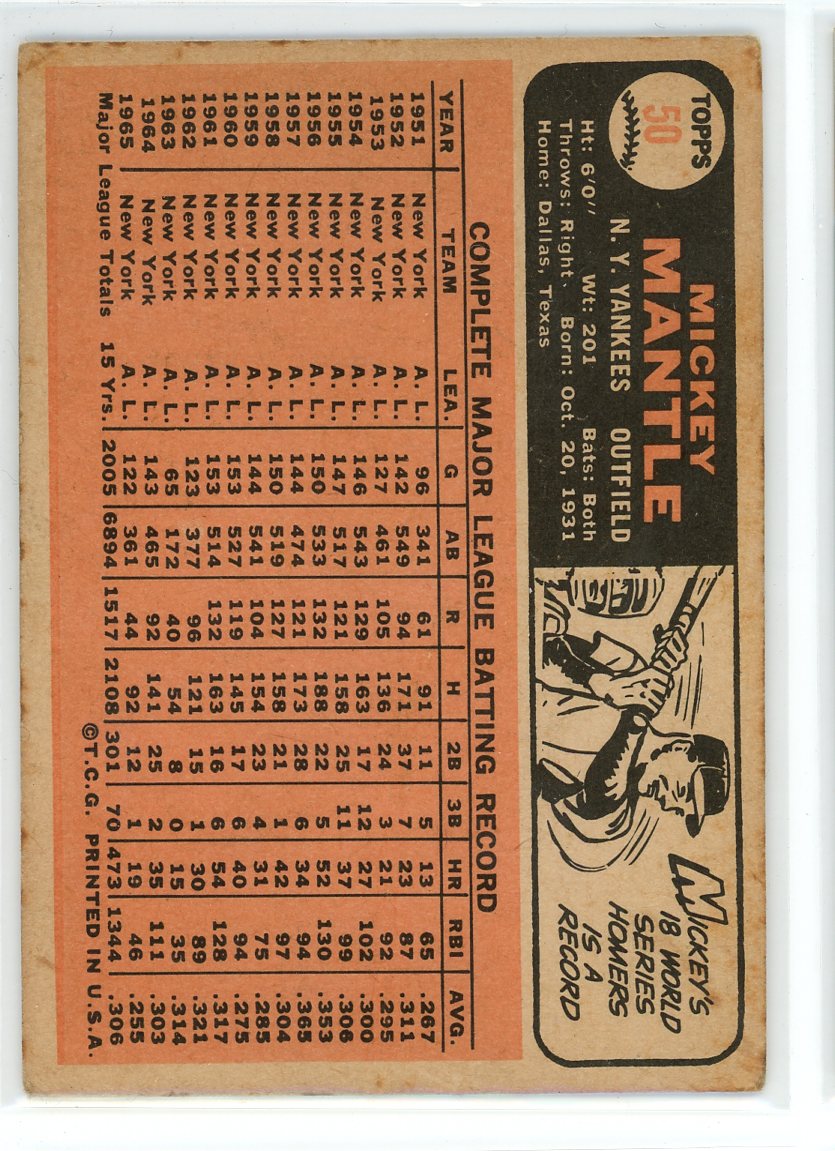1996 Topps #50 Mickey Mantle Mickey Mantle Sweepstakes Entries