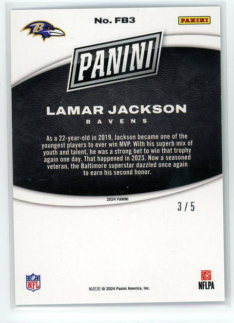 2024 Panini Black Friday #FB3 Lamar Jackson Green /5