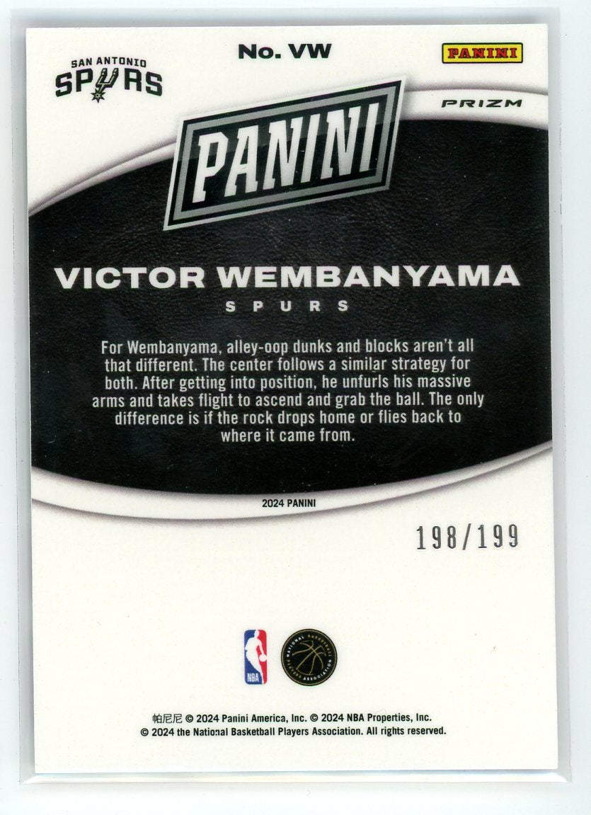 2024 Panini Prizm #VW Vctor Wembanyama Black Friday Silver Foil /199