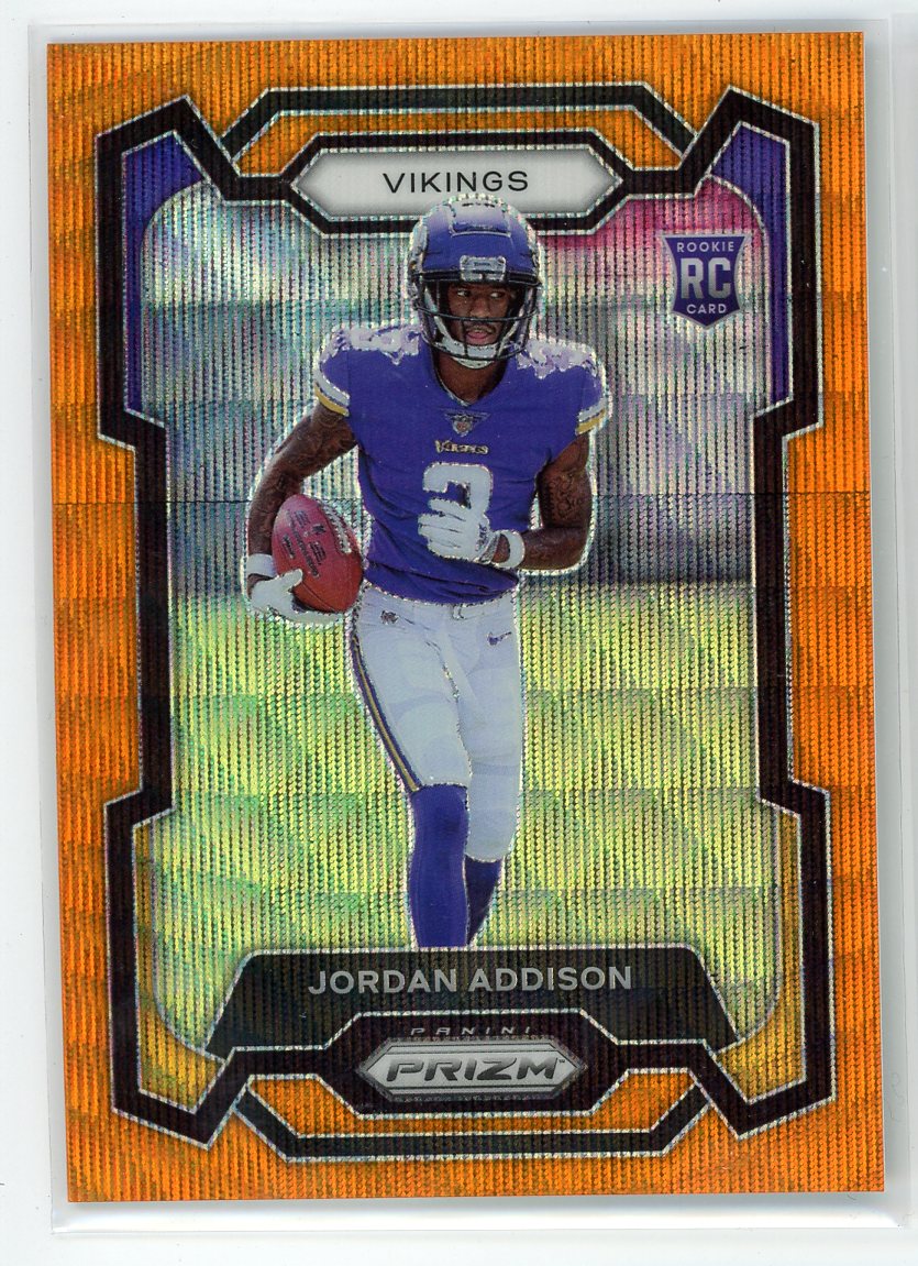 2023 Panini Prizm #368 Jordan Addison #368 Orange Wave /60