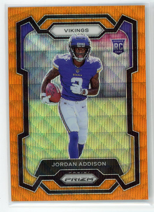 2023 Panini Prizm #368 Jordan Addison #368 Orange Wave /60
