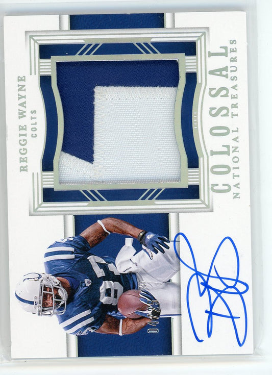 2023 Panini National Treasures #COL-RWA Reggie Wayne Colossal Signatures /25