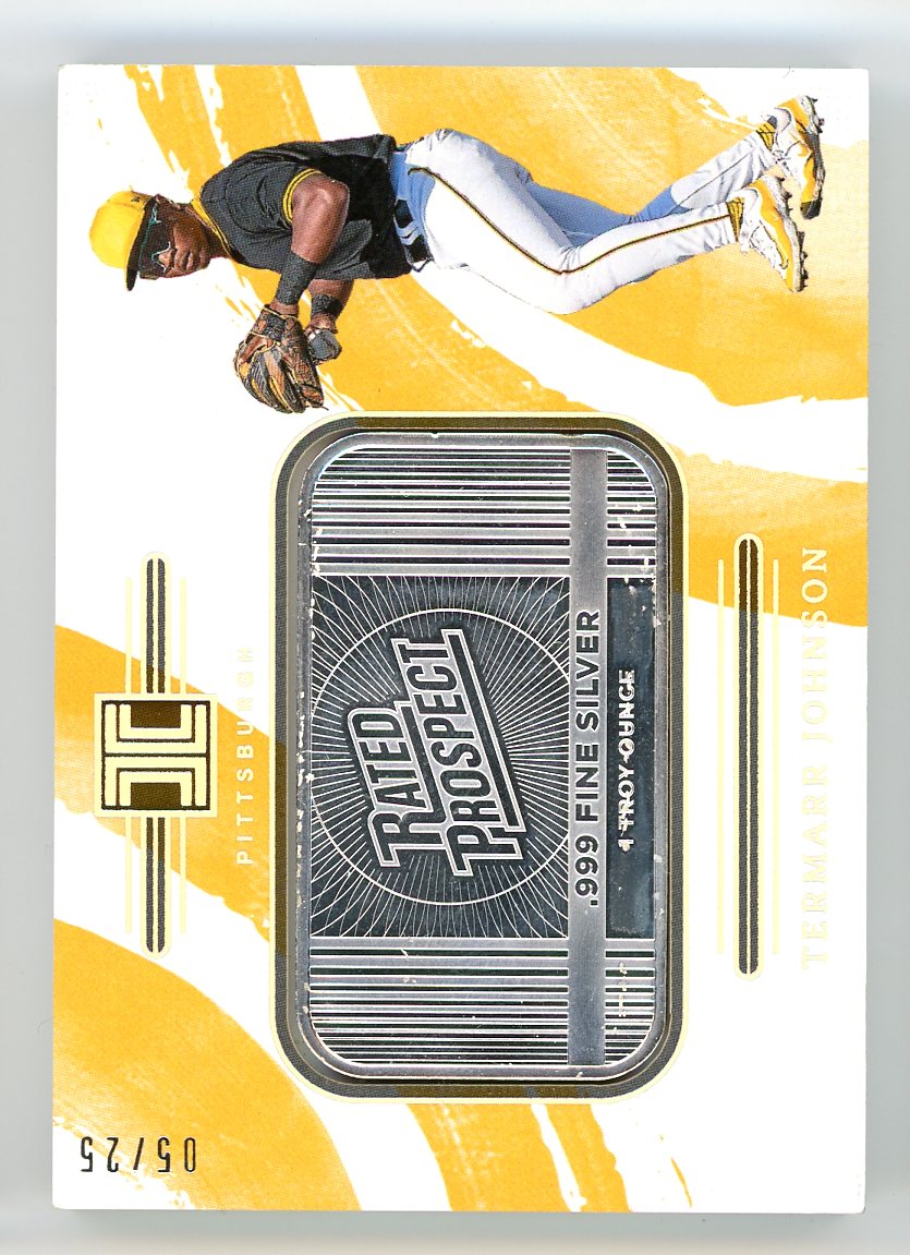 2024 Panini Impeccable #27 Termarr Johnson Rated Prospect .999 Fine Silver /25