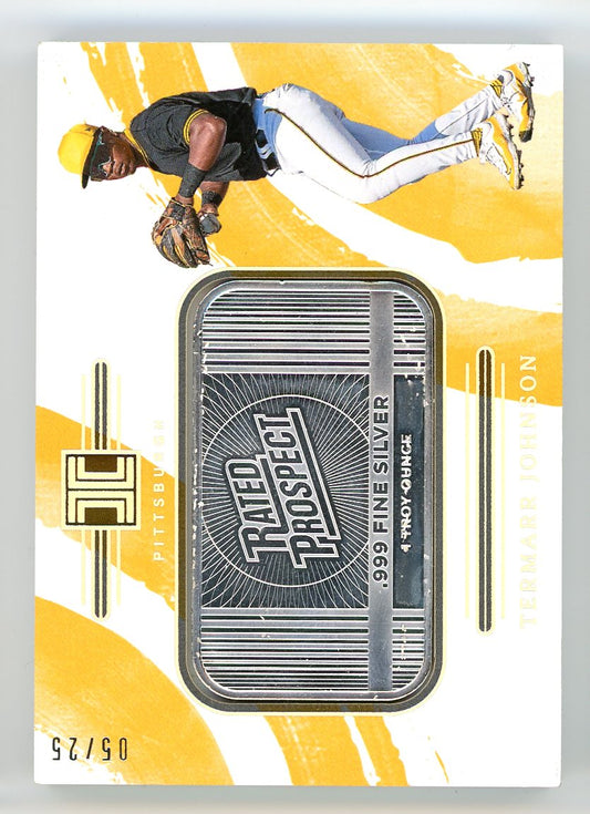 2024 Panini Impeccable #27 Termarr Johnson Rated Prospect .999 Fine Silver /25