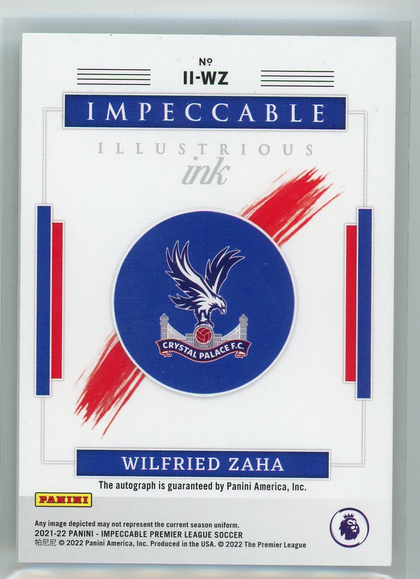 2021-22 Panini Impeccable #II-WZ Wilfried Zaha Illustrious Ink /35