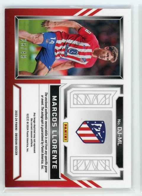 2023-24 Panini Obsidian #DJ-ML Marcos Llorente Patch Auto /49