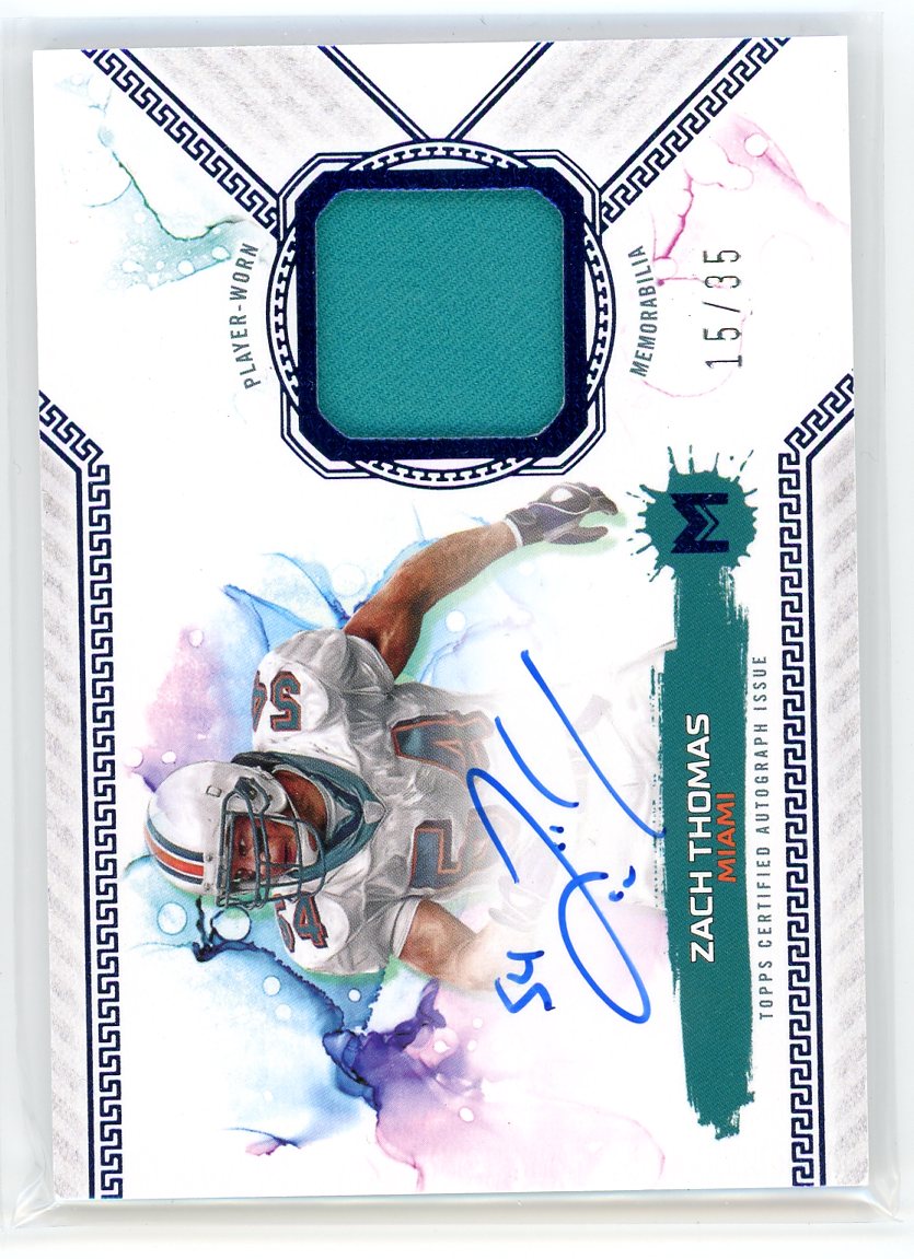 2024 Topps Motif #MRR-ZT Zach Thomas Retired Relic Autograph /35