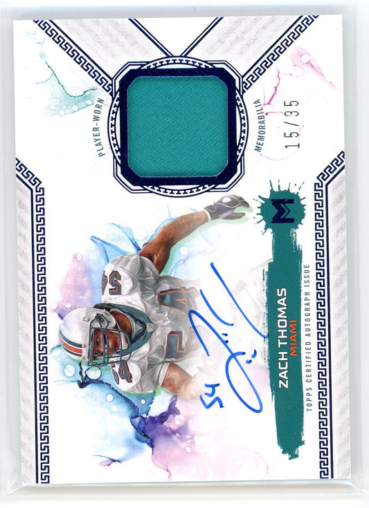 2024 Topps Motif #MRR-ZT Zach Thomas Retired Relic Autograph /35