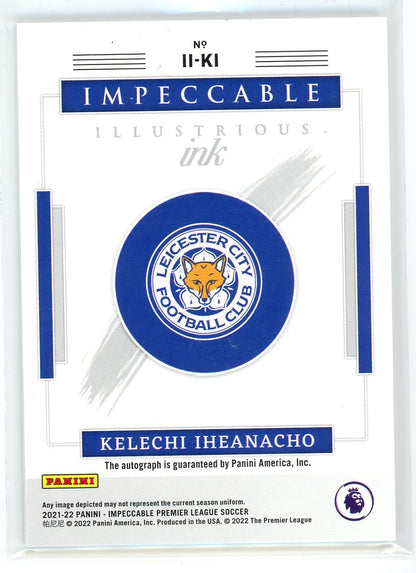 2021-22 Panini Impeccable #II-KI Kelechi Iheanacho Illustrious Ink