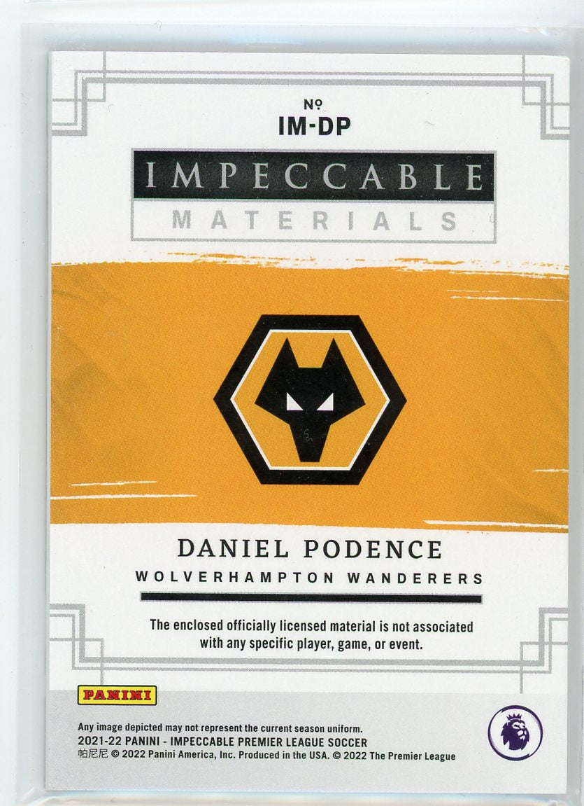 2021-22 Panini Impeccable Materials #IM-DP Daniel Podence Ruby /20
