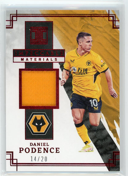 2021-22 Panini Impeccable Materials #IM-DP Daniel Podence Ruby /20