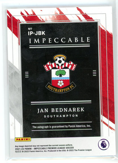 2021-22 Panini Impeccable #IP-JBK Jan Bednarek Impressions Auto /35
