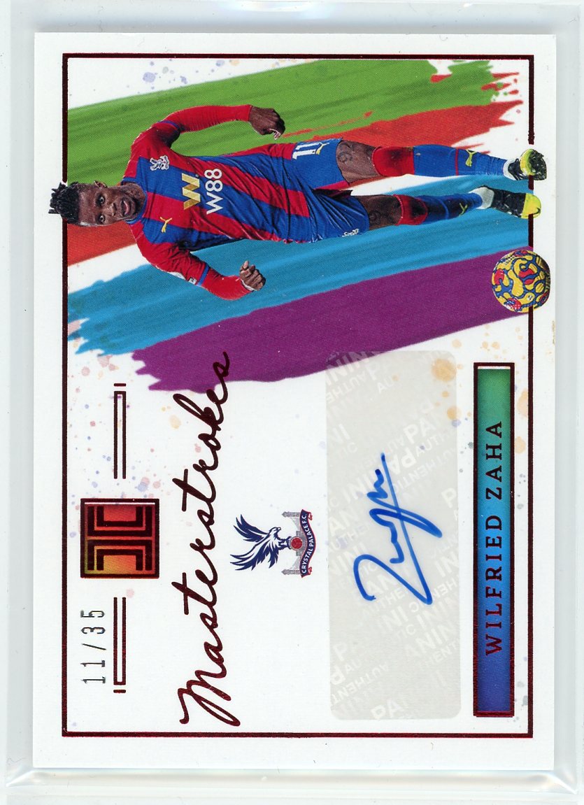 2021-2022 Panini Premier #MS-WZ Wildried Zaha Masterstroke Auto /35