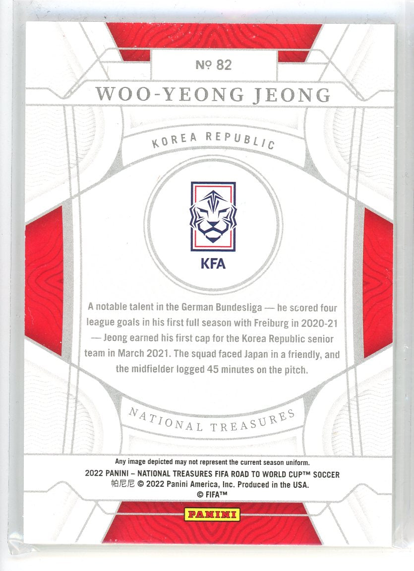 2022 Panini National Treasures #82 Woo-Yeong Jeong Fifa Road to World Cup /99
