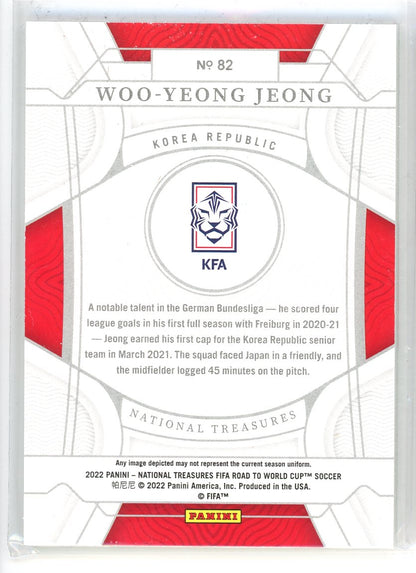 2022 Panini National Treasures #82 Woo-Yeong Jeong Fifa Road to World Cup /99