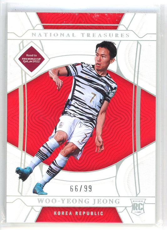 2022 Panini National Treasures #82 Woo-Yeong Jeong Fifa Road to World Cup /99