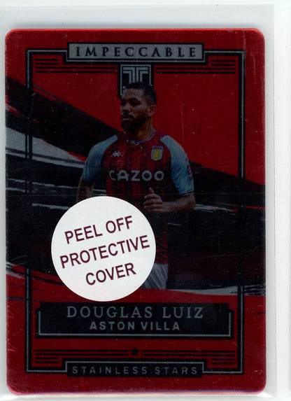 2021-22 Panini Impeccable #32 Douglas Luiz Stainless Stars /13
