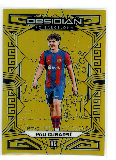 2023-24 Panini Obsidian #157 Pau Cubarsi Electric Etch Gold Flood /10
