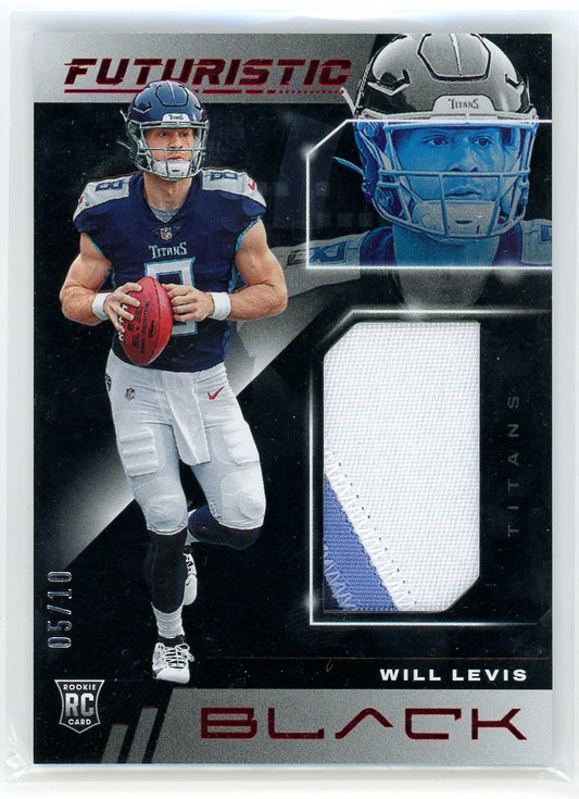 2023 Panini Black #FUT-23 Will Levis Futuristic patch /10
