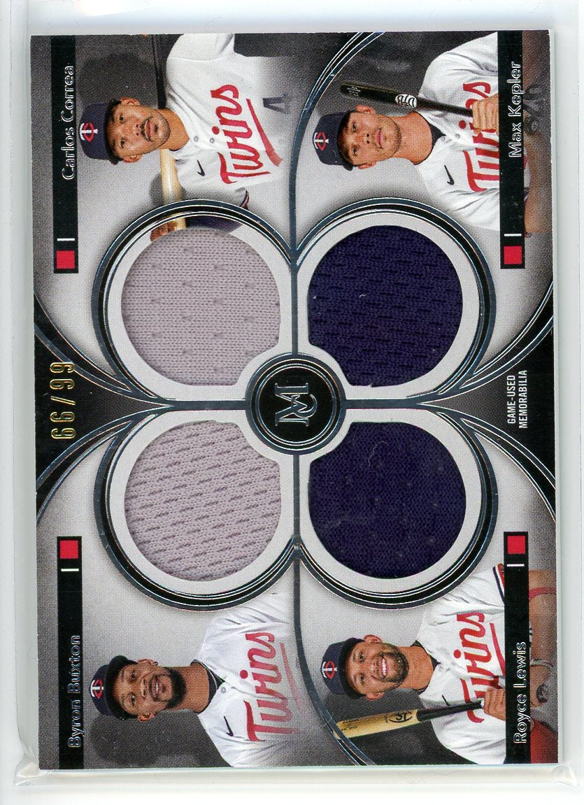 2024 Topps Museum #FPQR-BCLK Byron Buxton... Primary Pieces Quad Relics