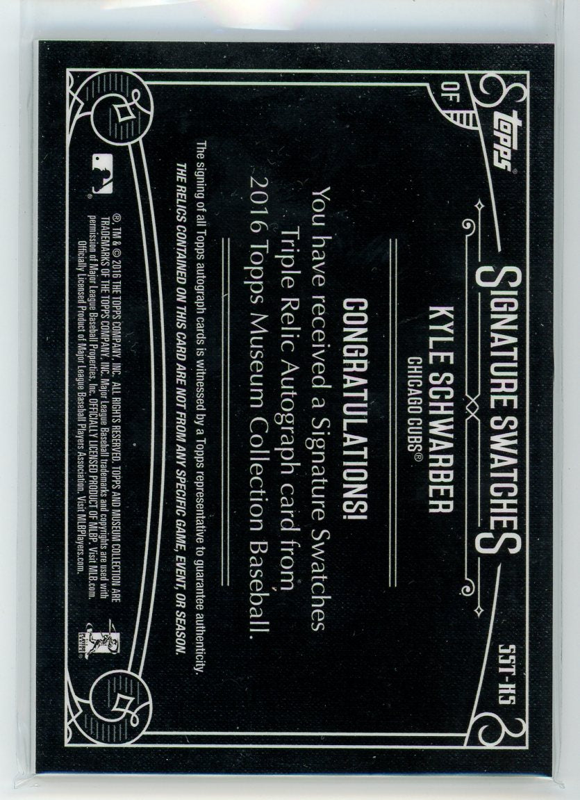 2016 Topps Museum #SST-KS Kyle Schwarber Signature Swatches Patch Auto /150