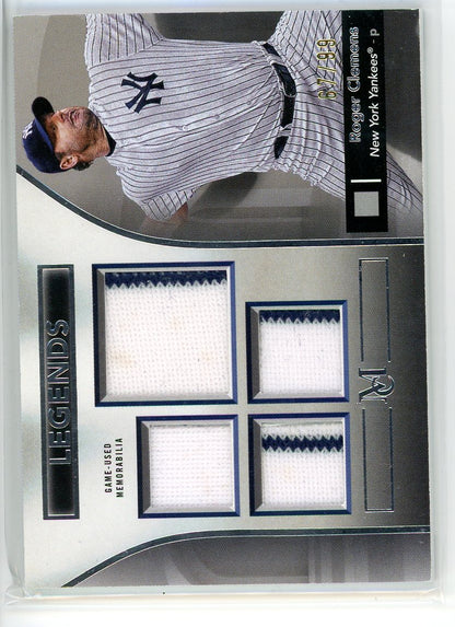 2024 Topps Museum #SPPQR-RCL Roger Clemens Legends Primary Pieces Quad Relic /99