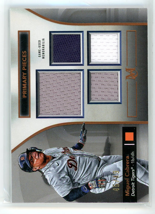 2024 Topps Museum #SPPQ-MC Miguel Cabrera Primary Pieces Quad Relic /49
