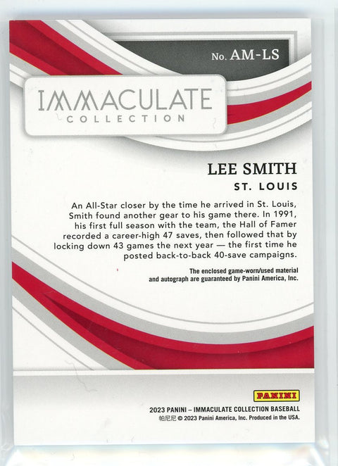 2023 Panini Immaculate #AM-LS Lee Smith Patch Auto /25